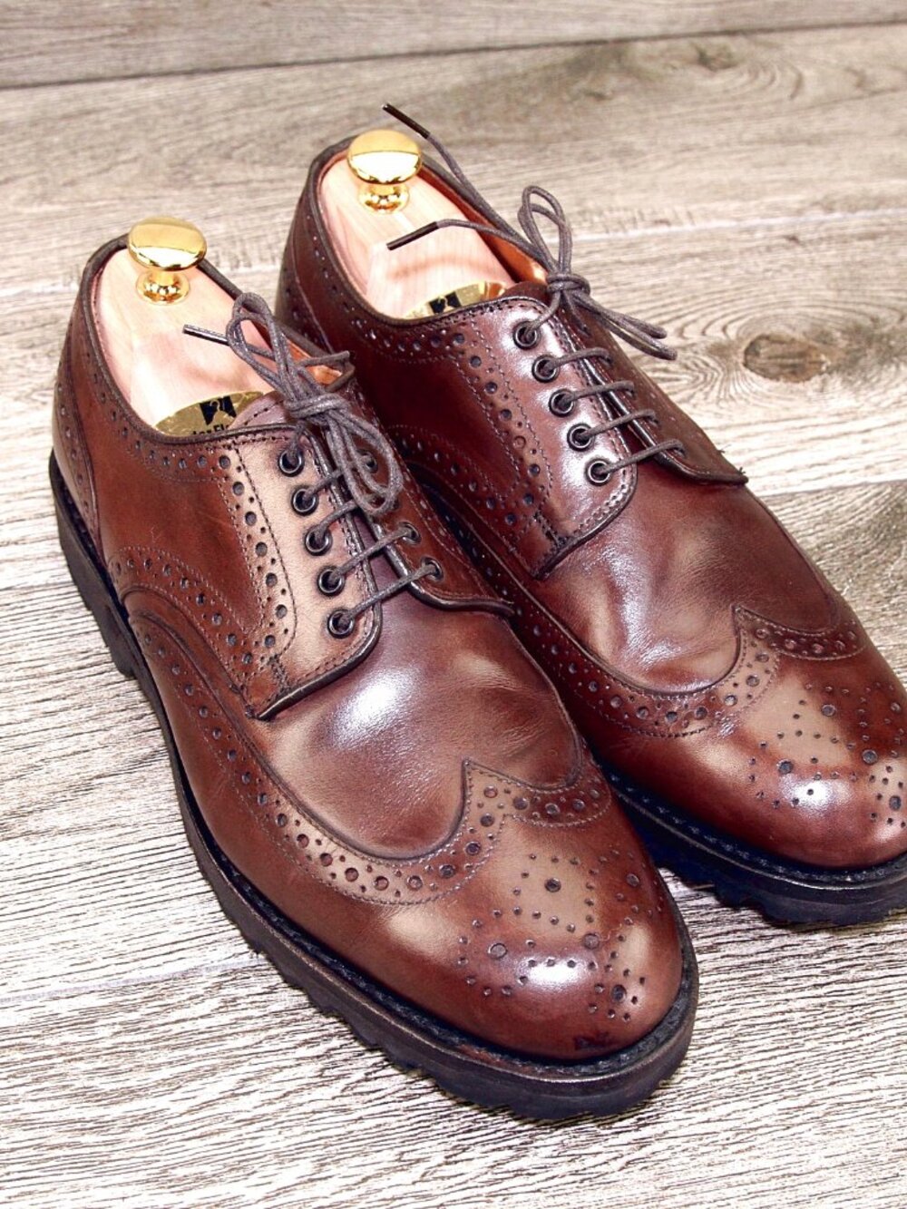 Allen Edmonds TATE Wingtip 7 D Brown * add $15 new Cedar Trees
